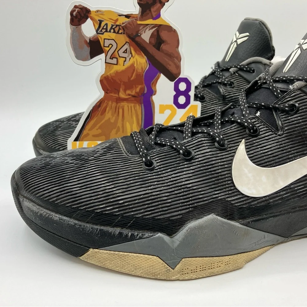 Nike Kobe Bryant 7 VII Zoom Black Wolf Grey Mamba Men’s Shoes Size 13 - Picture 4 of 16